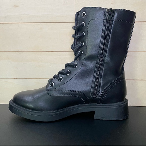 Steve Madden SM New York Lila Black Combat Boots Women's Size 6.5 Shoes M - Picture 2 of 11